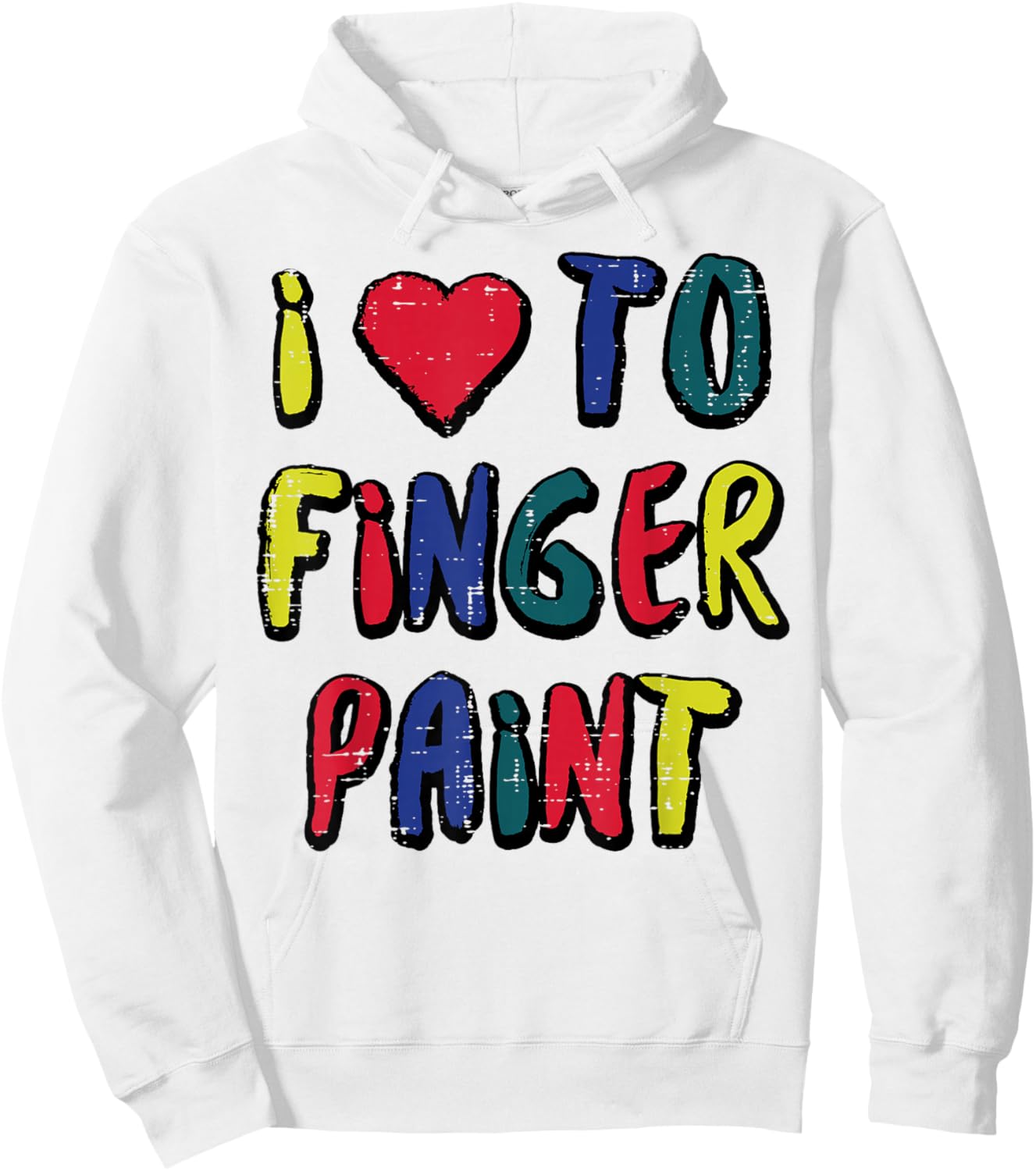 Valentines Day I Love to Finger Paint Matching Couples Men Hoodie - Hoodie | White