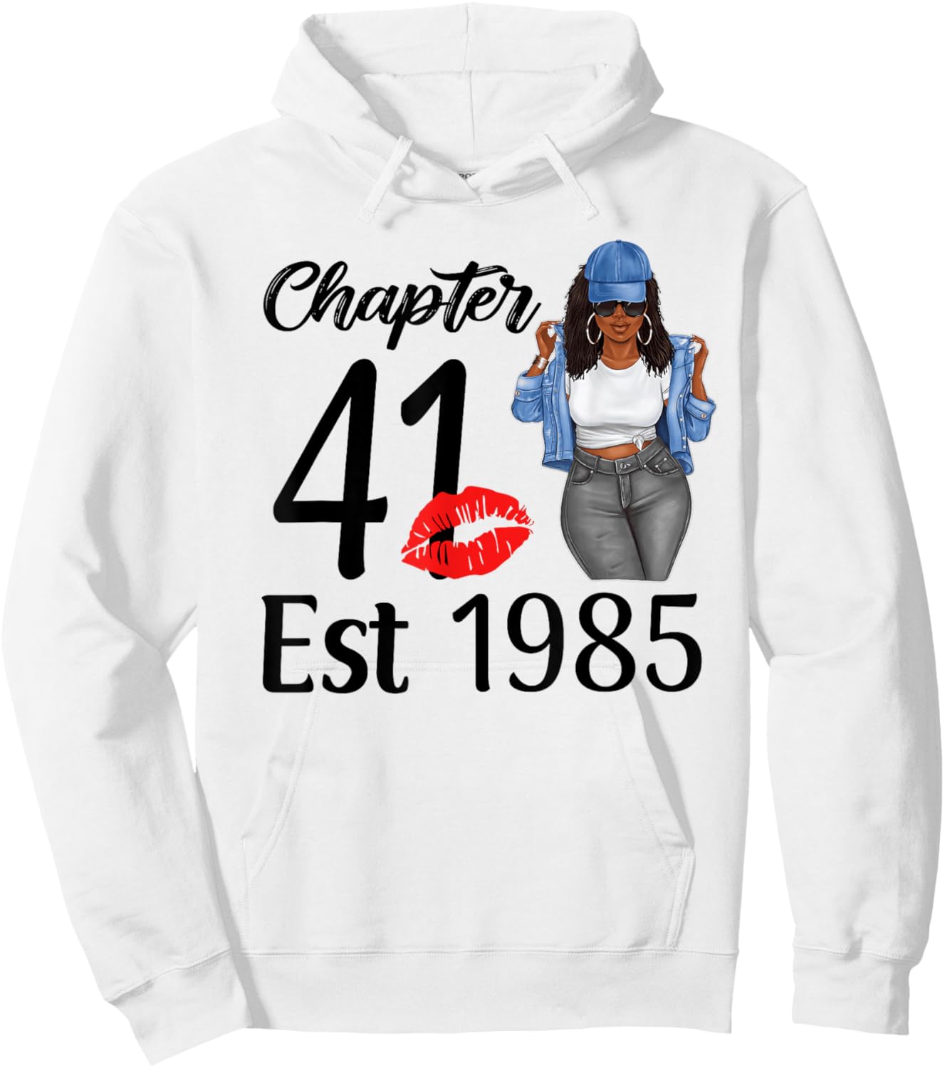 Chapter 41 Est 1985 Black Women 41st Birthday Party Hoodie - Hoodie | White