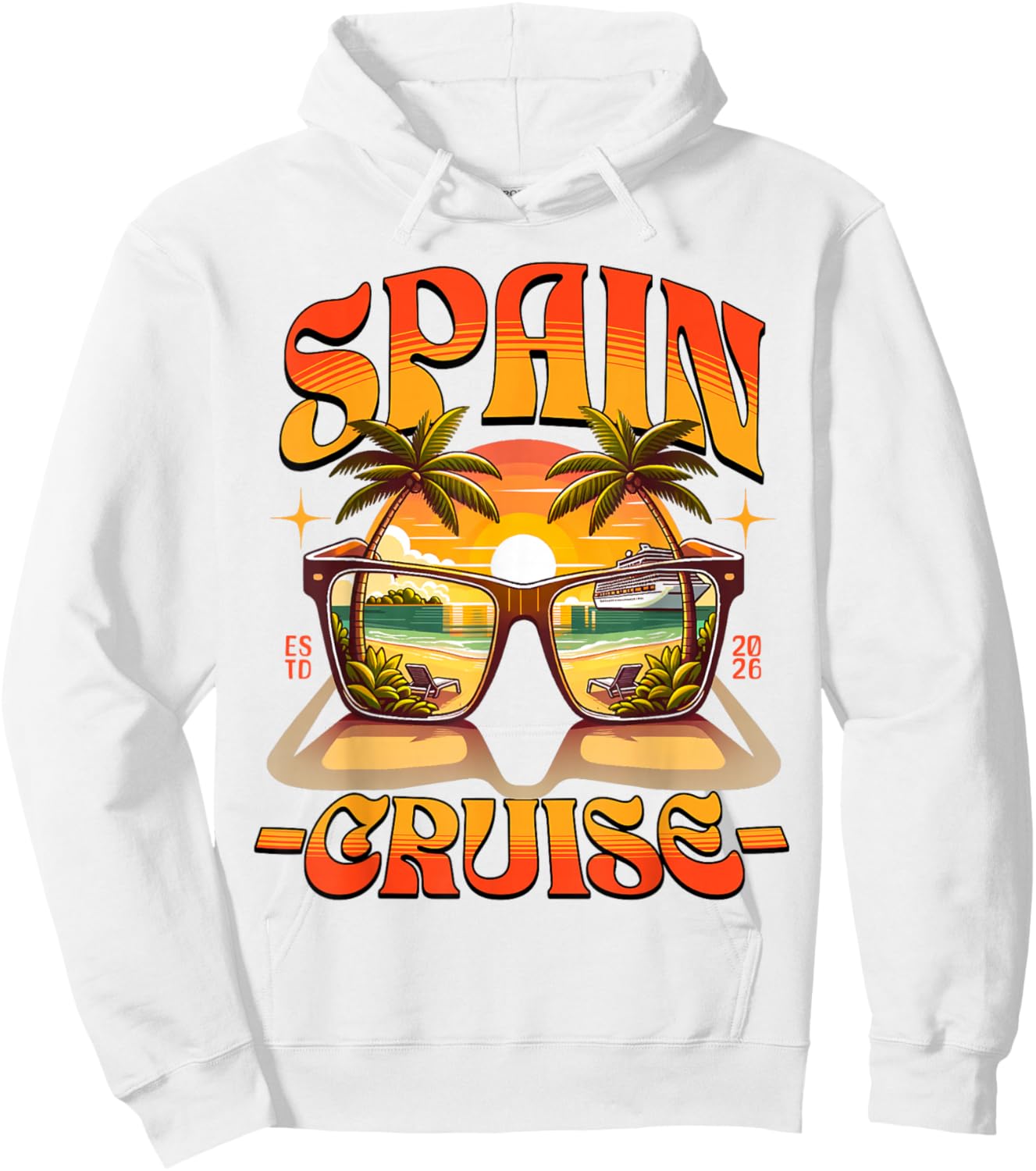 Matching Spain Cruise 2026! Trip Spanish Vacation Hoodie - Hoodie | White