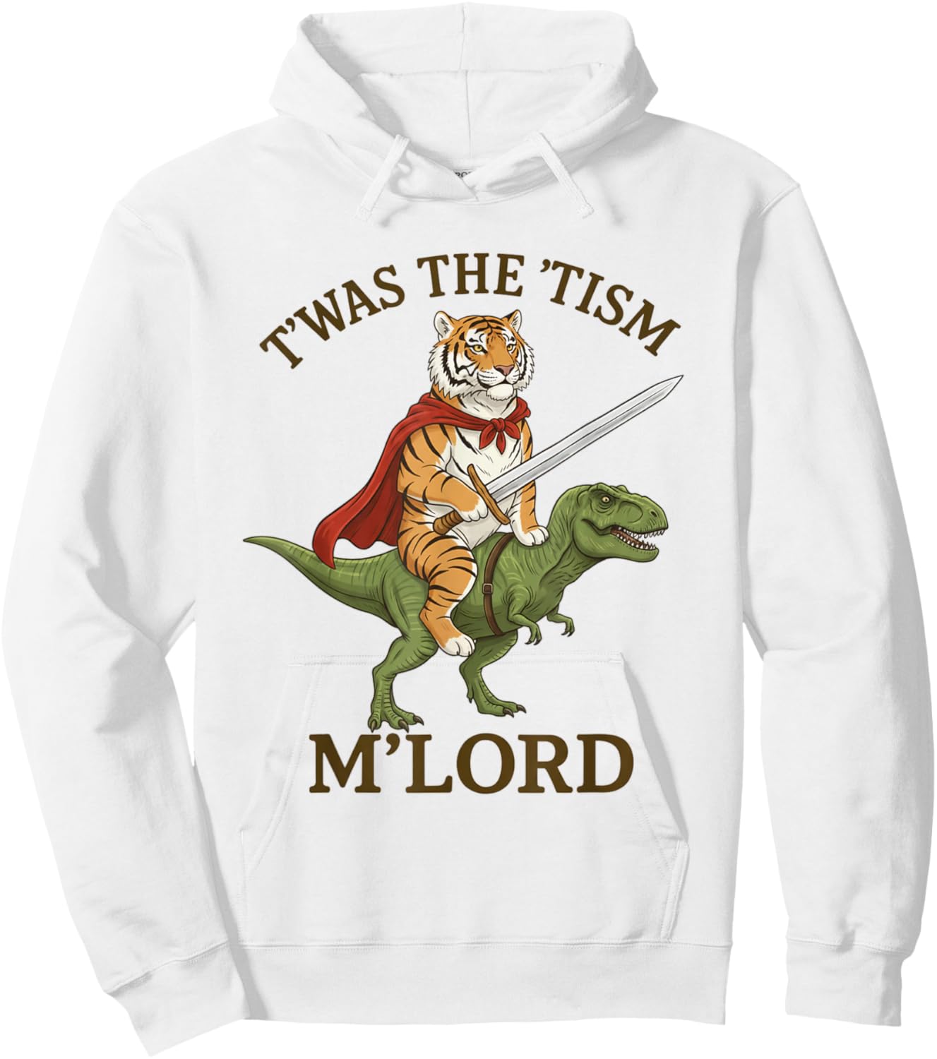 Tiger TWAS The Tism M Lord Funny Autism Meme Graphic Hoodie - Hoodie | White