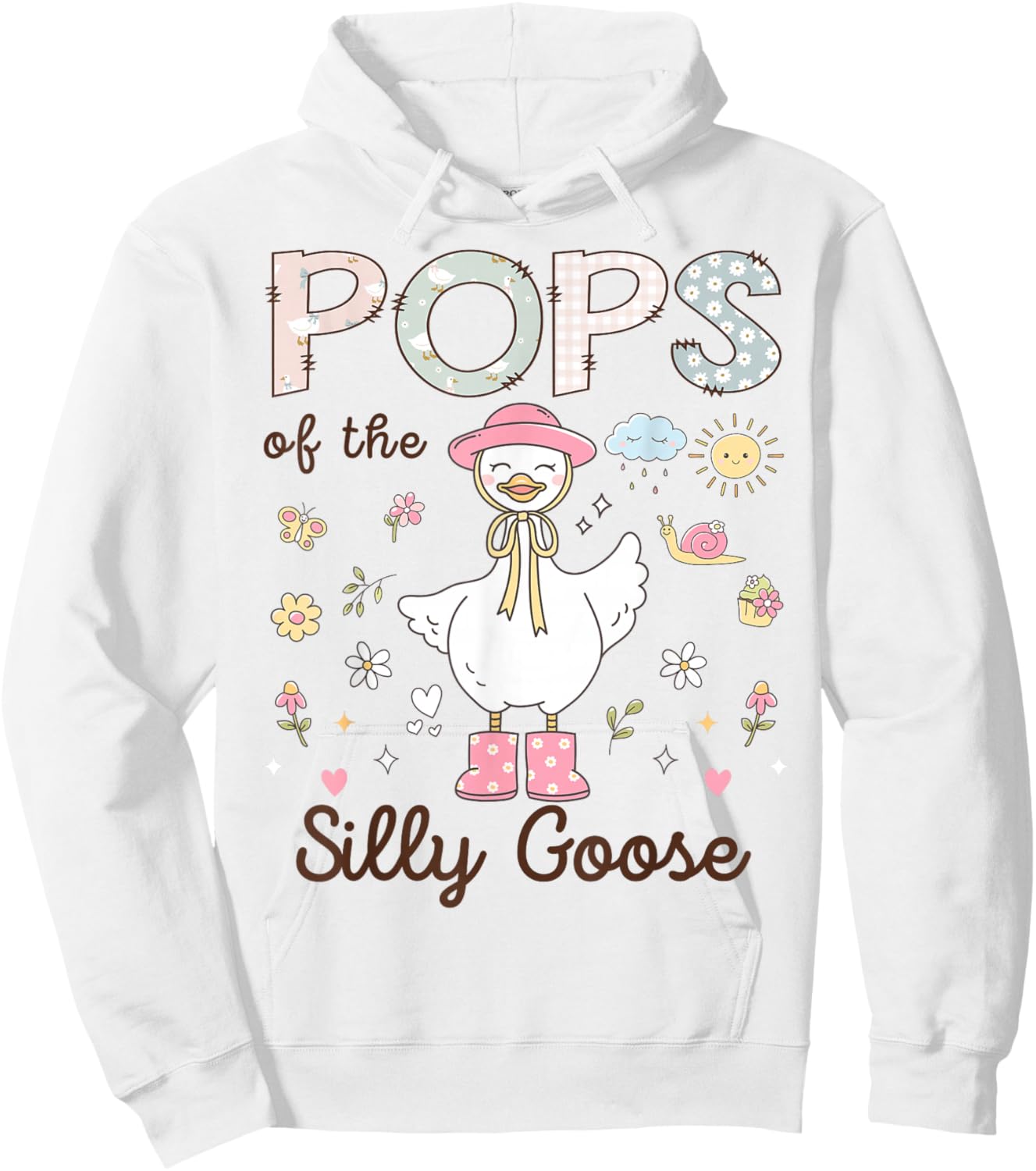 Pops of The Silly Goose First Birthday Girl Family Hoodie - Hoodie | White