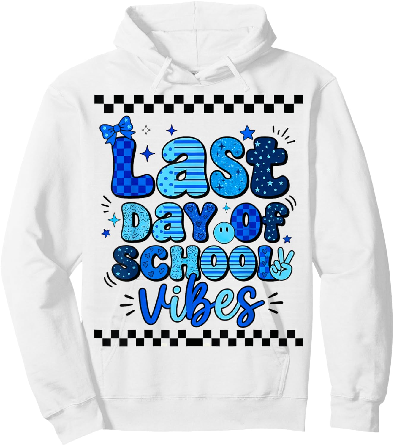 Last Day of School Vibes Happy Last Day of School Graduation Hoodie - Hoodie | White