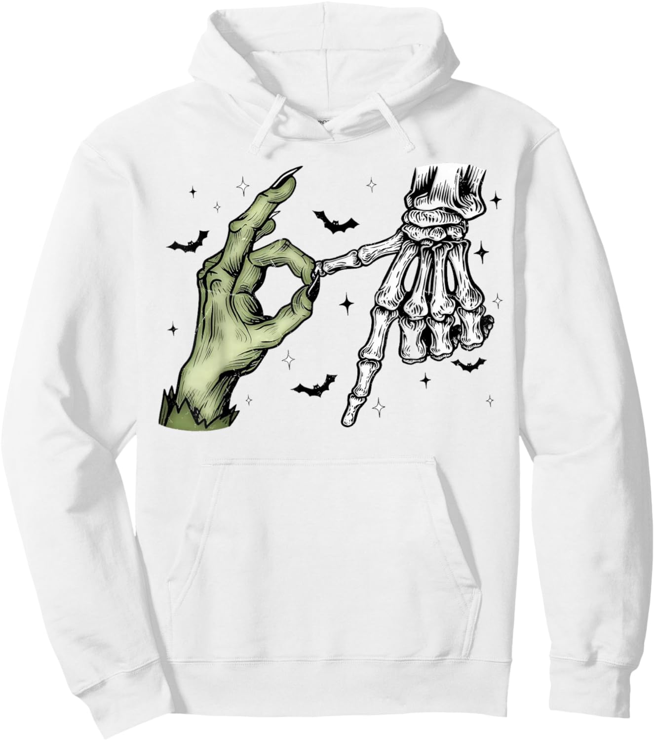 Halloween 6 7 Funny Six Seven Meme Skeleton Hand Hoodie - Hoodie | White