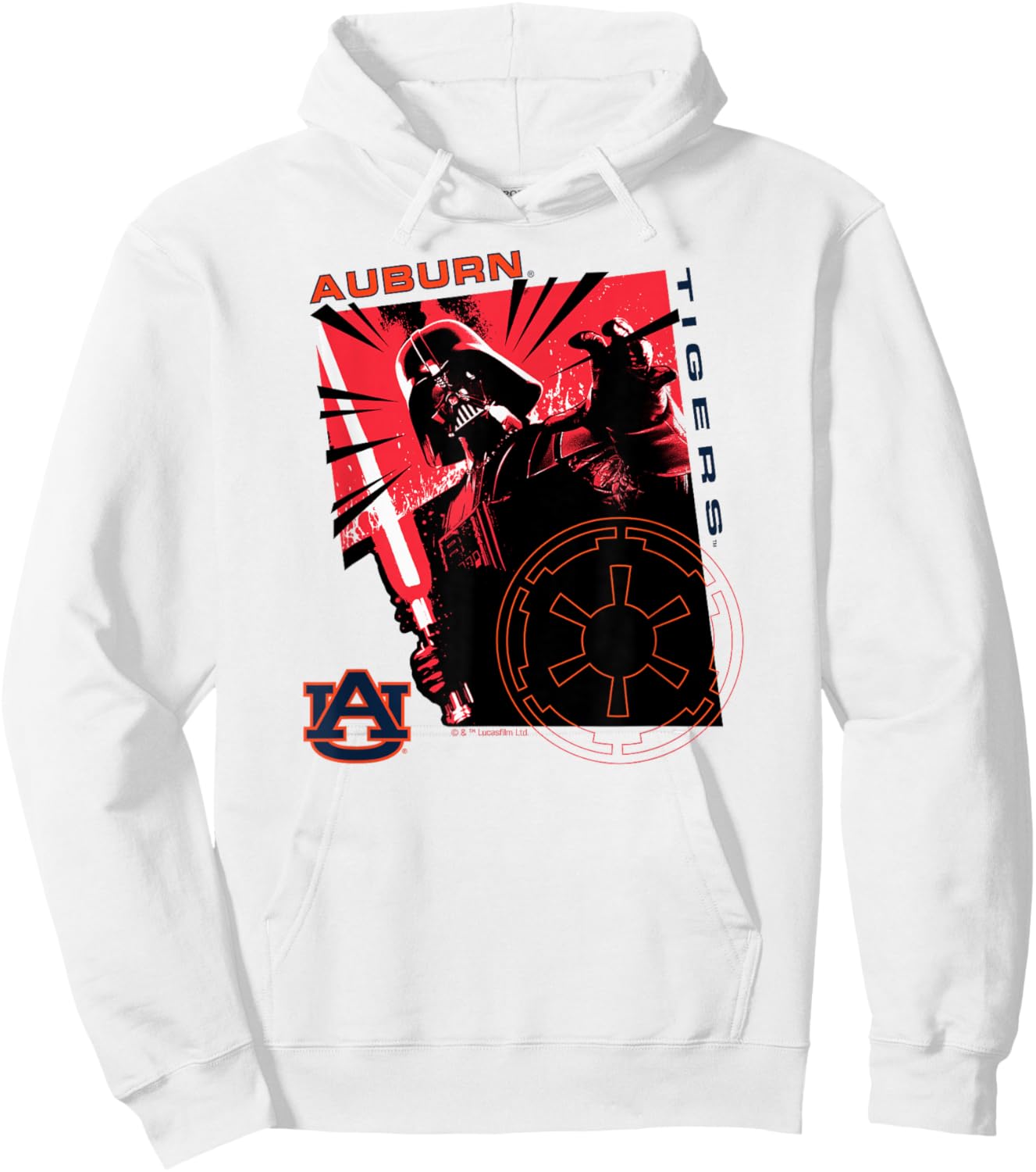 Auburn Tigers Star Wars Sith Lord Gray Officially Licensed Hoodie - Hoodie | White