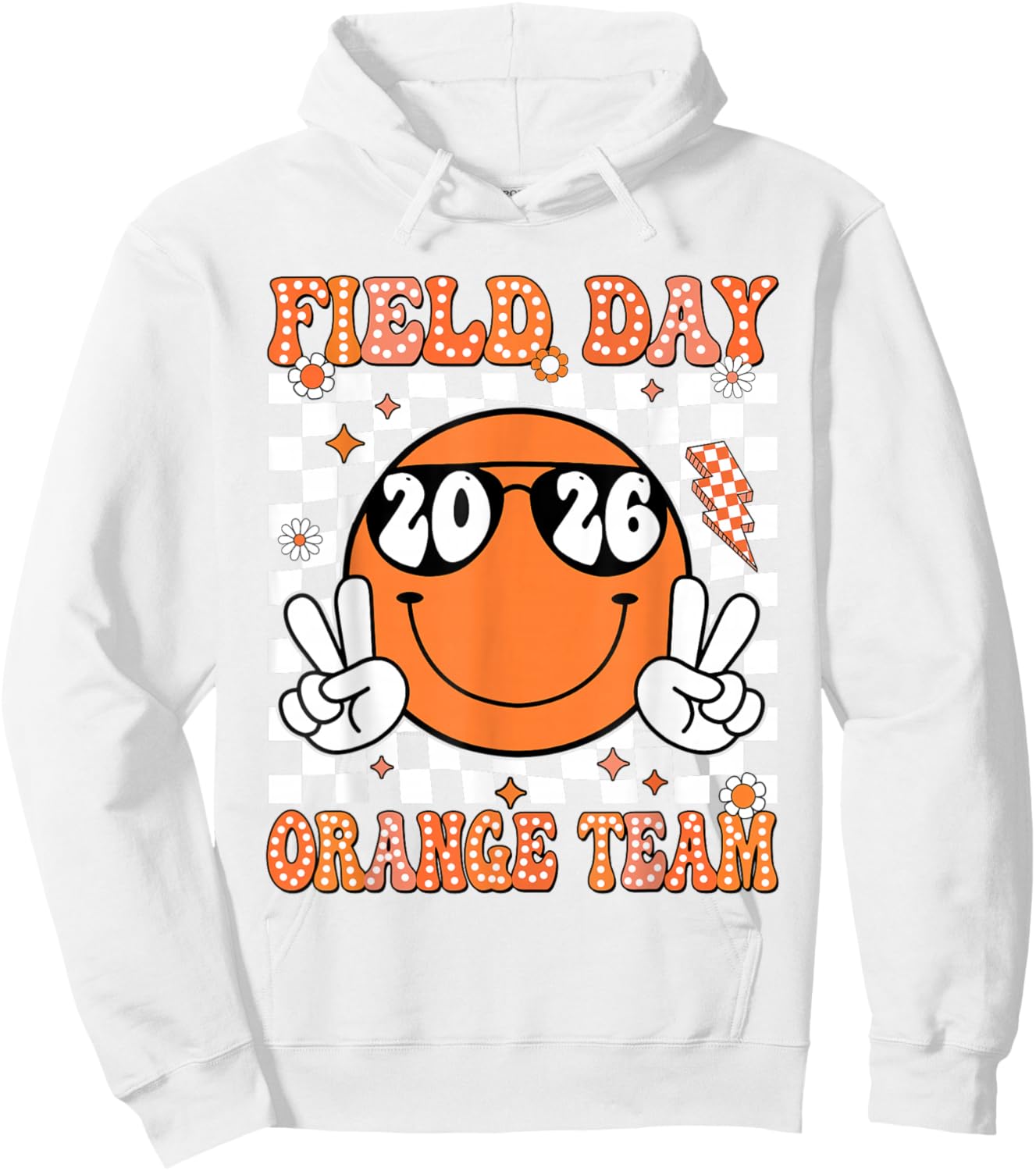 Field Day Orange Team Funny for Teacher Kids Field Day Games Hoodie - Hoodie | White