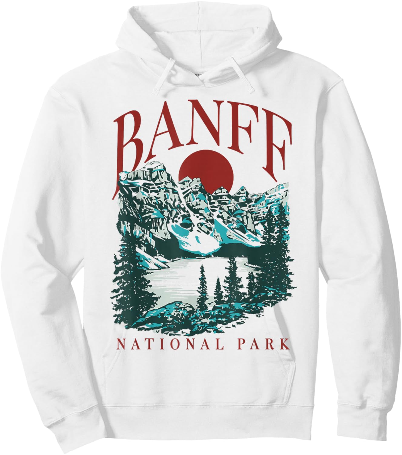 Banff National Park Canada Vintage Inspired Hoodie - Hoodie | White