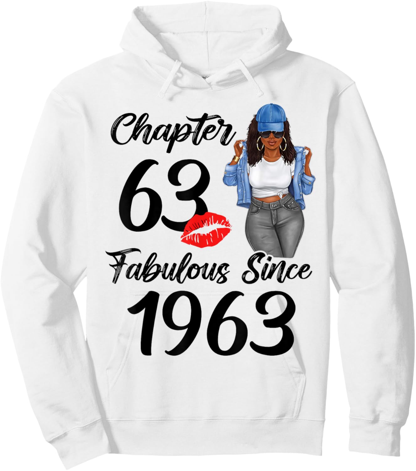 Chapter 63 Fabulous Since 1963 63rd Black Women Birthday Hoodie - Hoodie | White