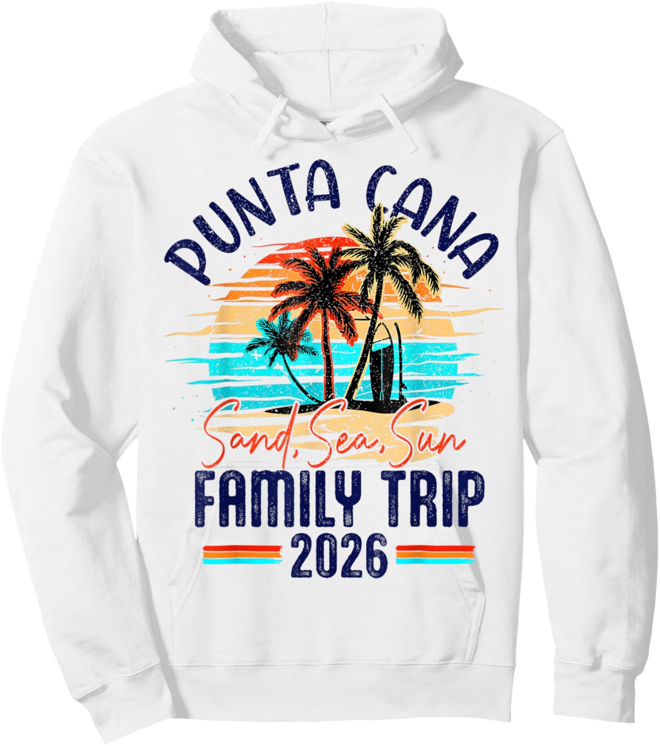 Family Punta Cana Vacation 2026 Summer Vacation Matching Hoodie - Hoodie | White