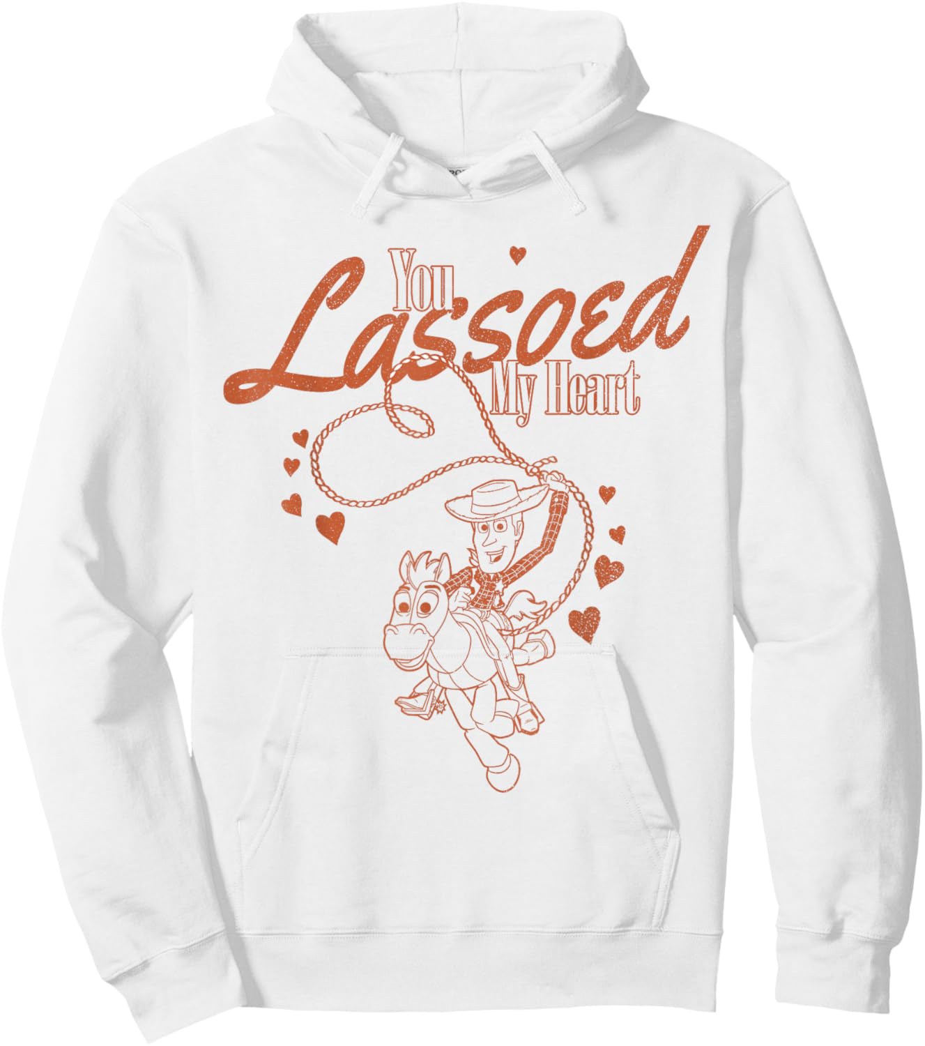 Disney Pixar Toy Story 4 Valentines Day You Lassoed My Heart Hoodie - Hoodie | White