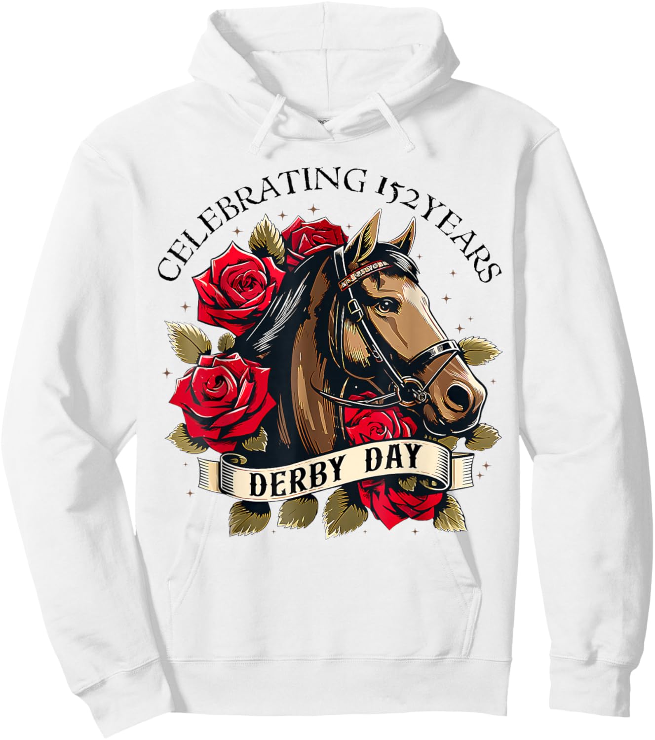 Celebrating 152 Years KY Derby Day Men Women Vintage Hoodie - Hoodie | White