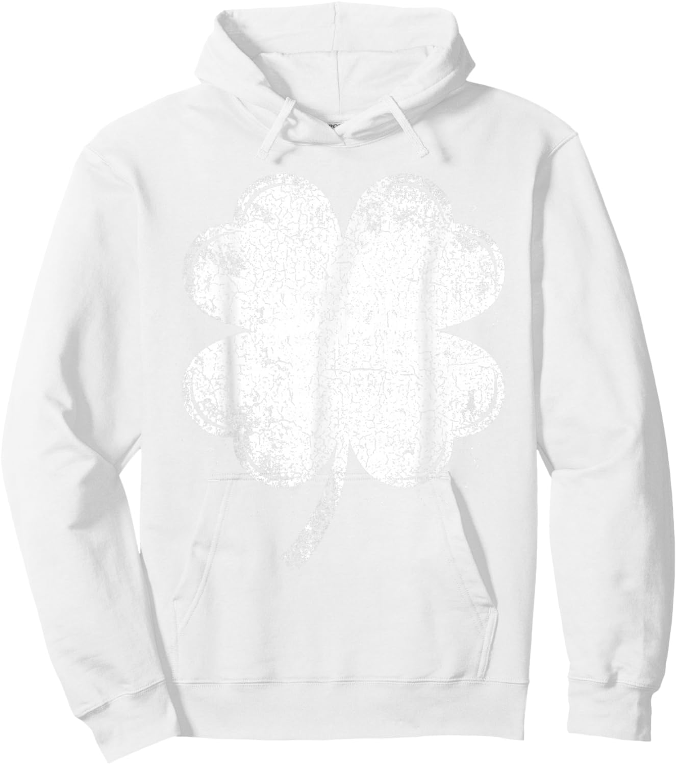 Retro Lucky Shamrock Funny St Patricks Day Men Women Kids Hoodie - Hoodie | White