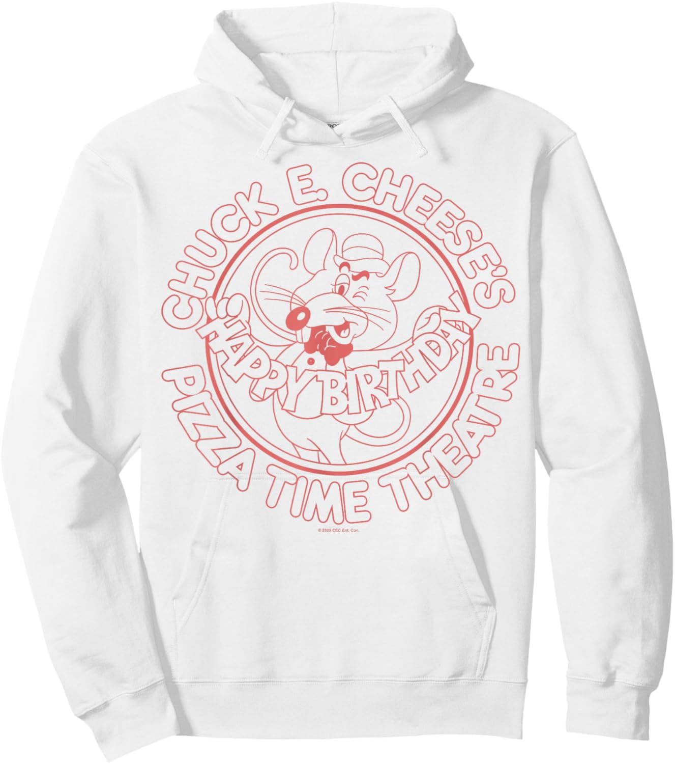 Chuck E. Cheese Happy Birthday Chuck E. Cheese's Pizza Time Hoodie - Hoodie | White