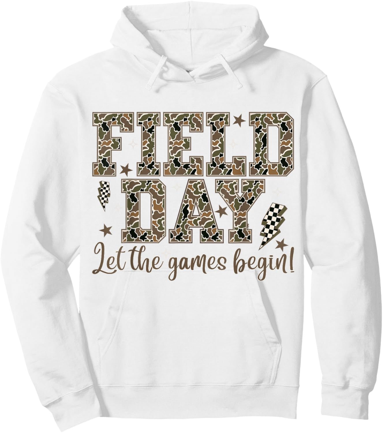 Field Day Let The Games Begin Funny Field Day Camouflage Hoodie - Hoodie | White