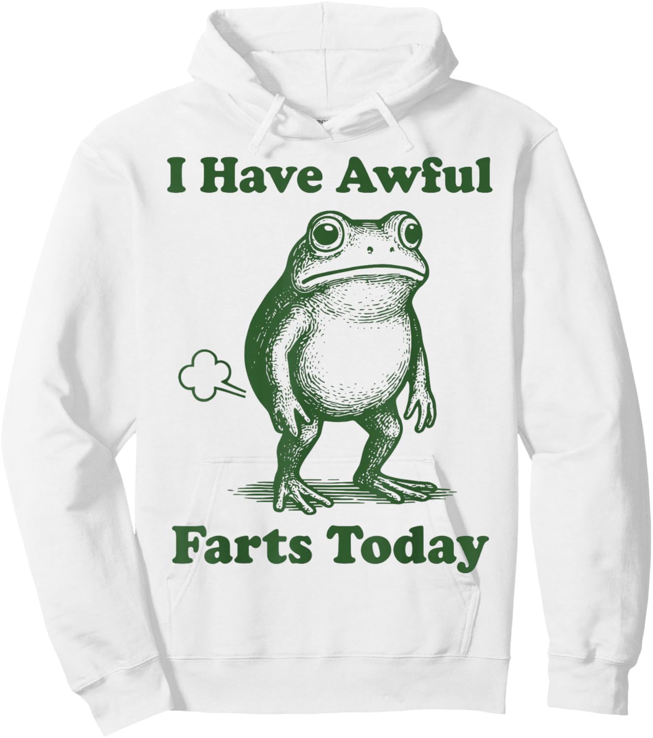I Have Awful Farts Today Frog Hoodie - Hoodie | White