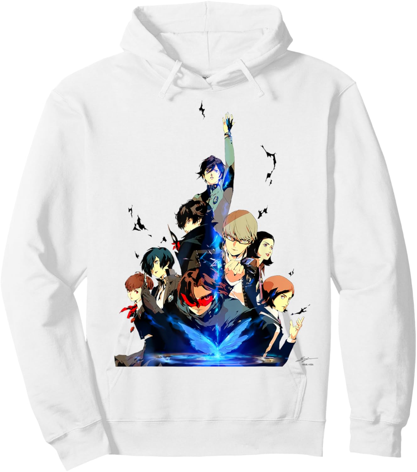 Persona 30th Anniversary Key Art (Black Logo) ATLUS Hoodie - Hoodie | White