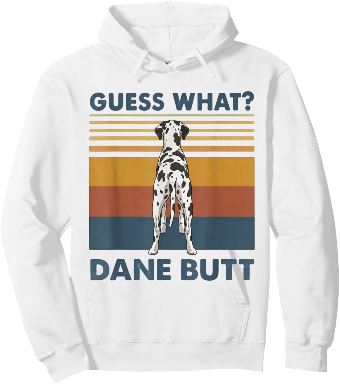 Harlequin Great Dane Funny Dog Hoodie - Hoodie | White