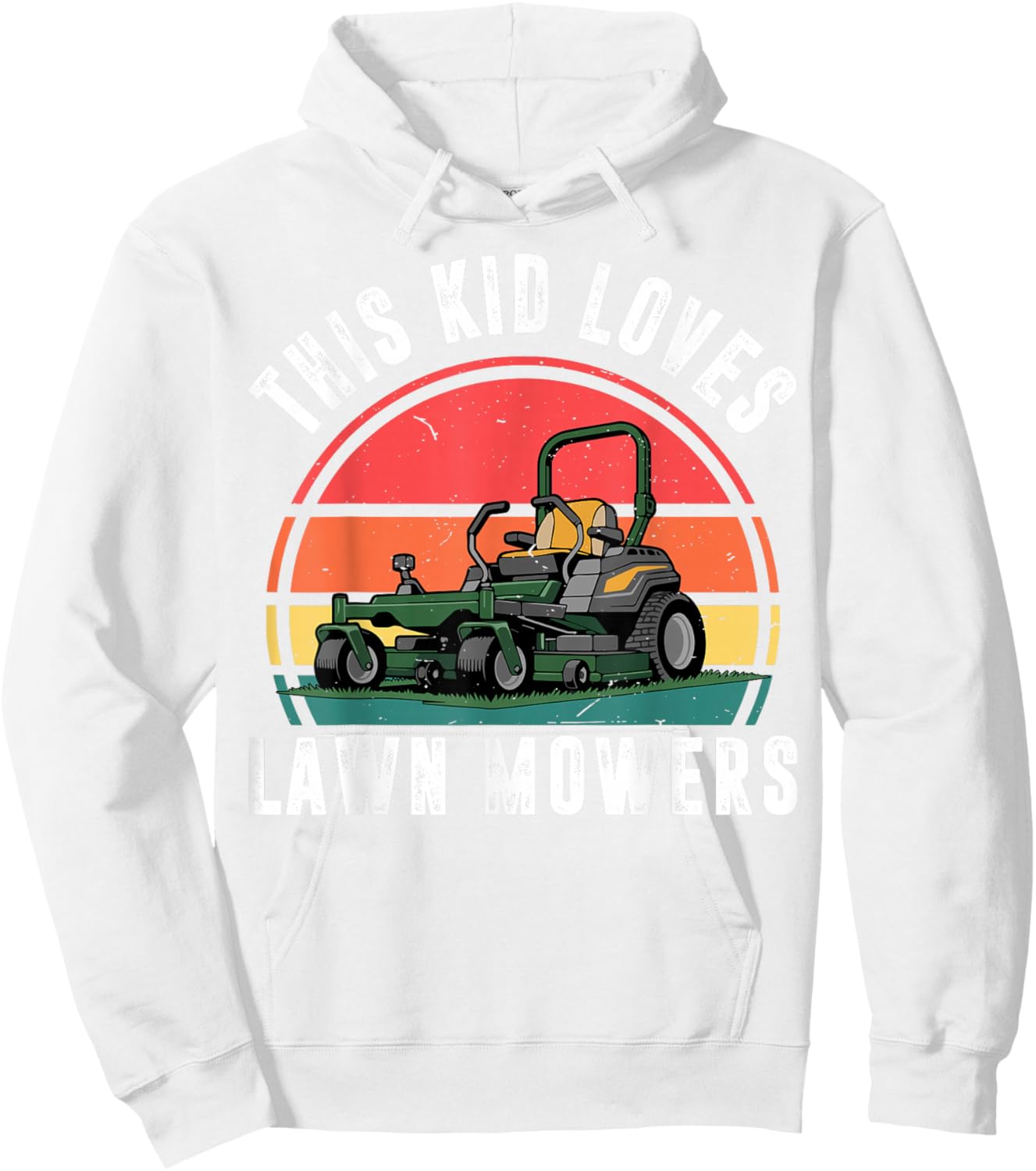 This Kid Loves Lawn Mower Zero Turn Toddler Boy Funny Mowing Hoodie - Hoodie | White