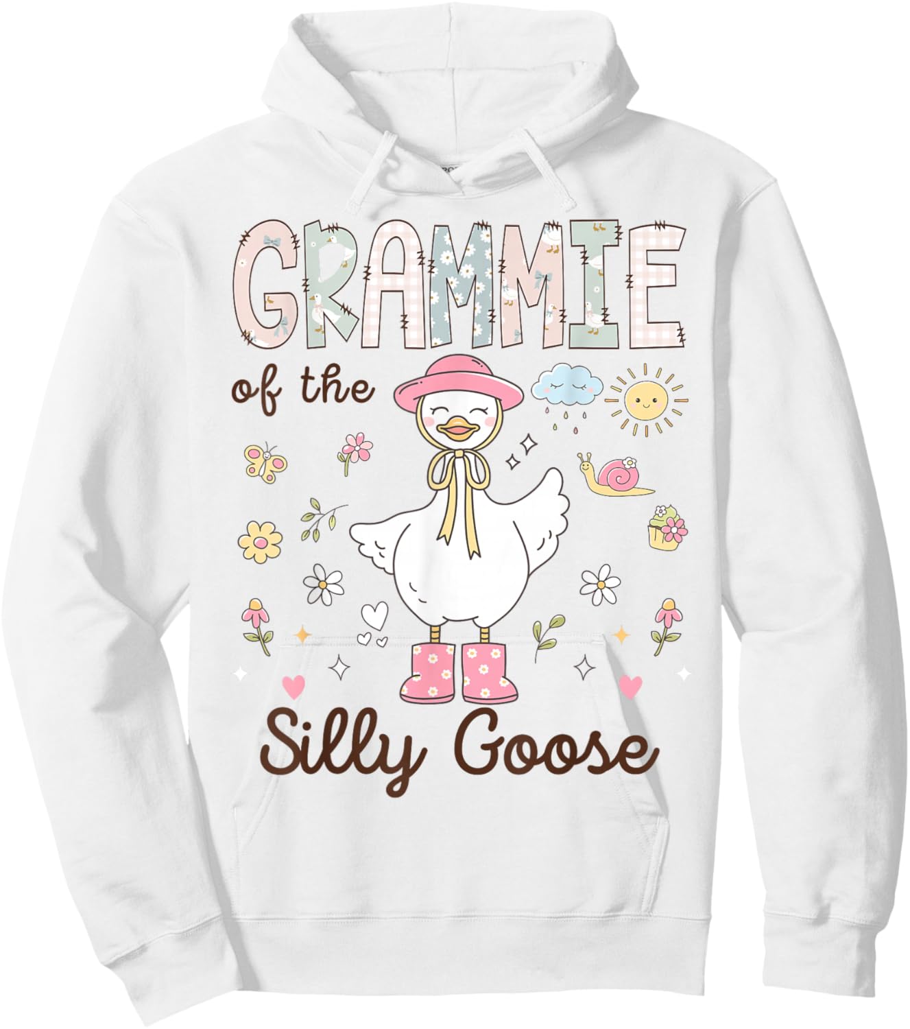 Grammie of The Silly Goose First Birthday Girl Family Hoodie - Hoodie | White