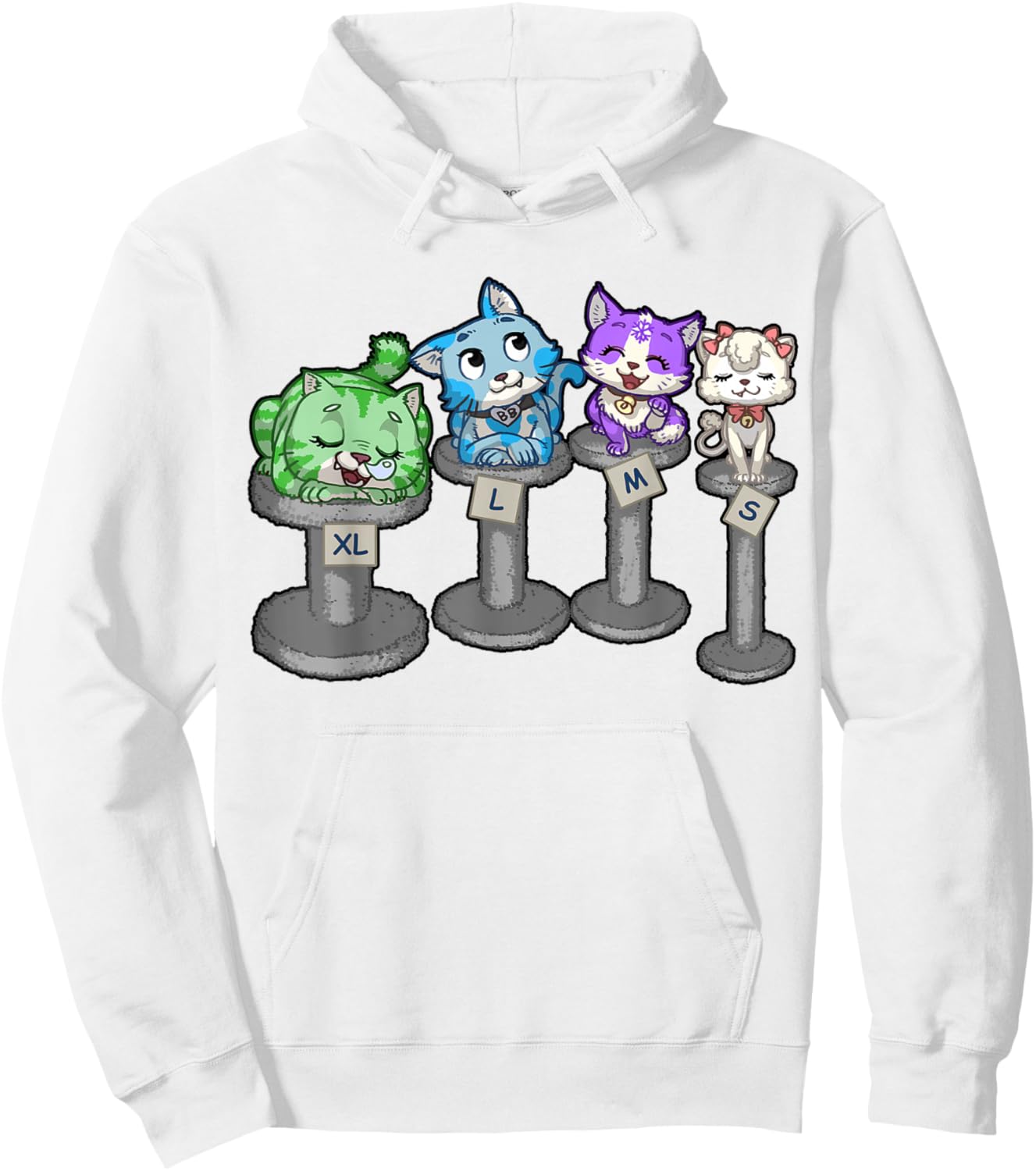cat Cats Kitty Kitties Kitten Cute Adorable Hoodie - Hoodie | White