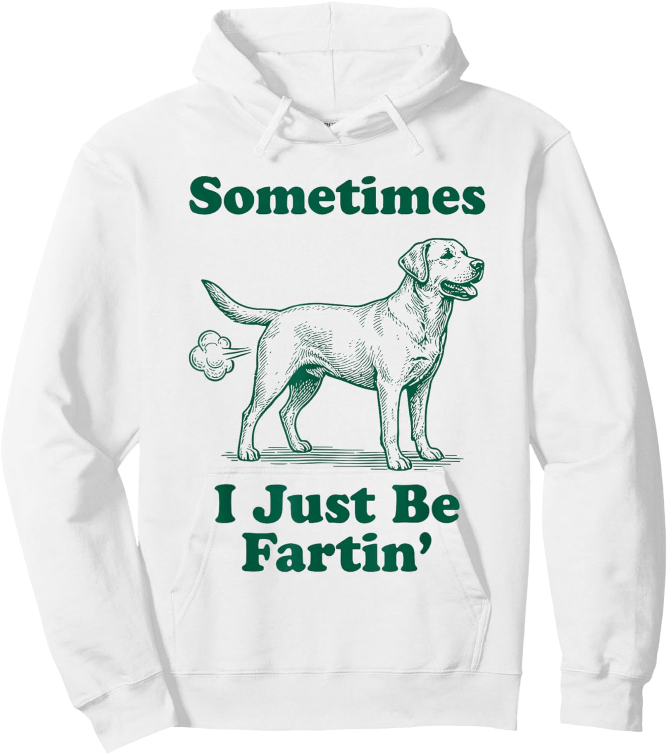 Labrador Retriever Funny Vintage Sometimes I Just Be Farting Hoodie - Hoodie | White