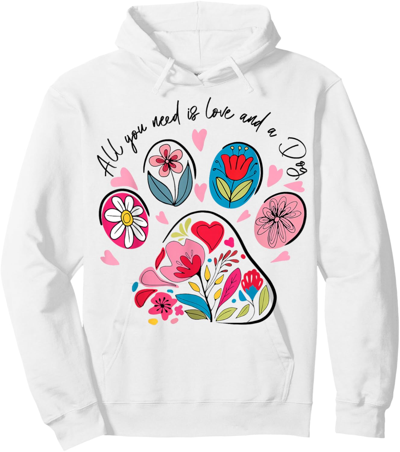 Dog Mama Valentine Funny Paw Dog Mom Valentines Mother's Day Hoodie - Hoodie | White
