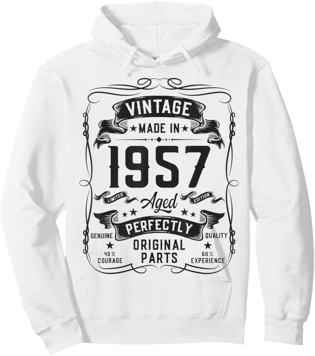 Vintage 1957 69yr 69th Birthday Gifts 69 Years Old Hoodie - Hoodie | White