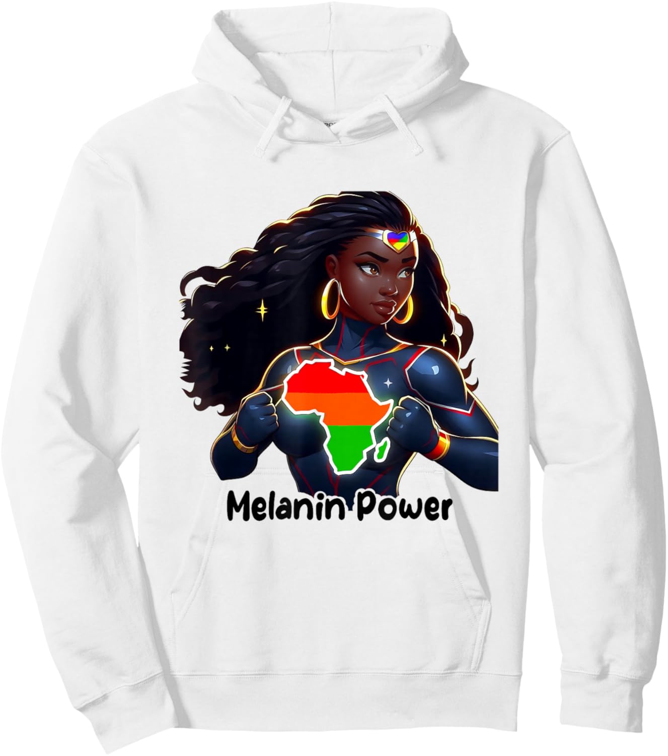 Black History Month Melanin Queen Strong Black Woman Pride Hoodie - Hoodie | White