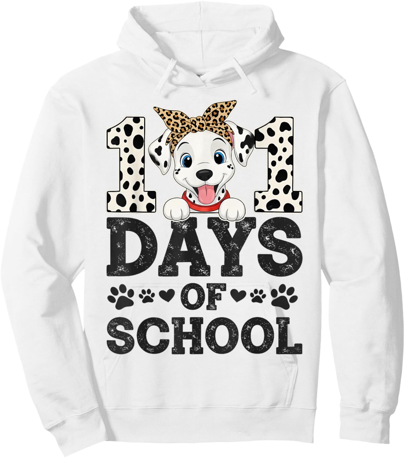 Happy 101 Days of School Funny Student Teacher Kids Hoodie - Hoodie | White