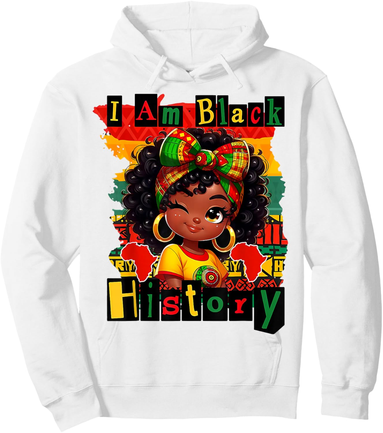 I am Black History Juneteenth Boy Girl Kids BHM Hoodie - Hoodie | White
