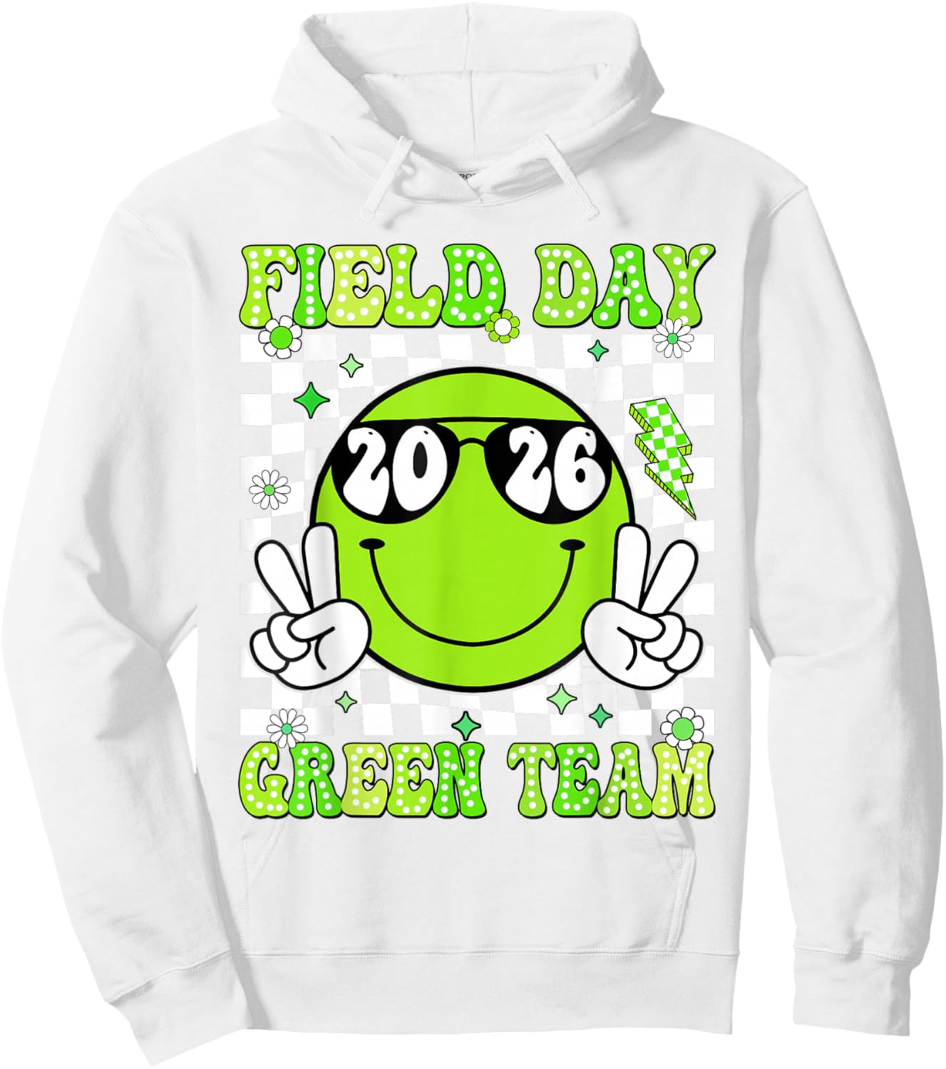 Field Day Green Team Funny for Teacher Kids Field Day Games Hoodie - Hoodie | White