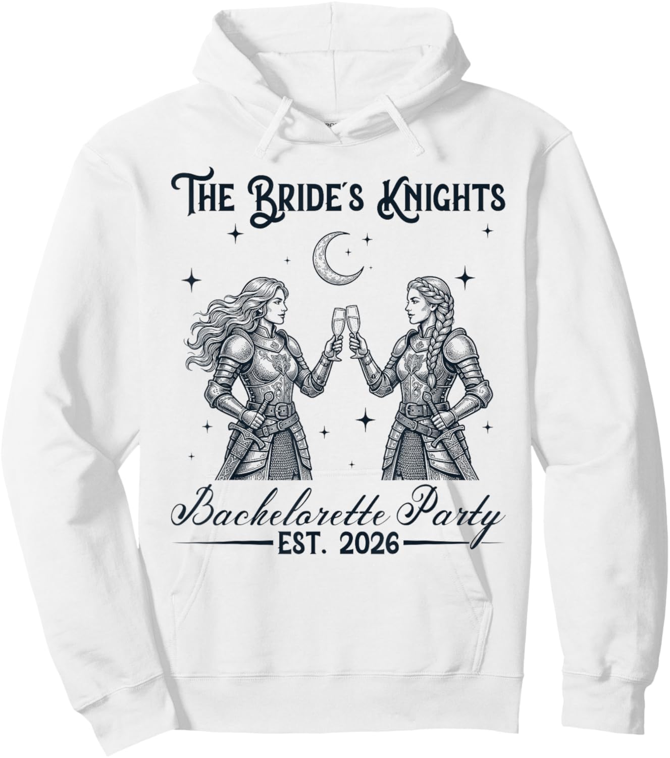 The Bride's Knight Medieval Bride Bachelorette Party Couples Hoodie - Hoodie | White
