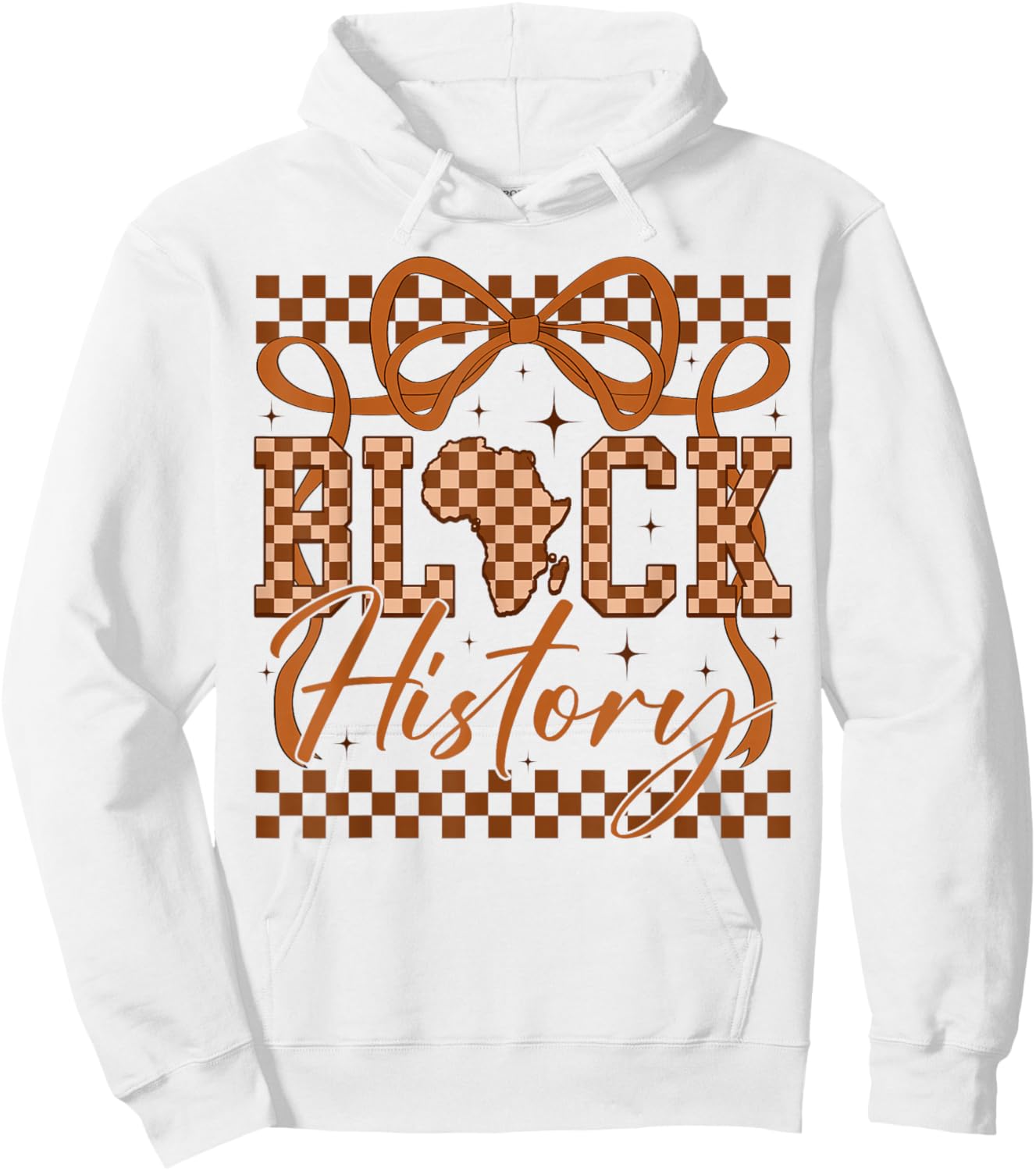 Black History Month Coquette Bow African Americans Women BHM Hoodie - Hoodie | White