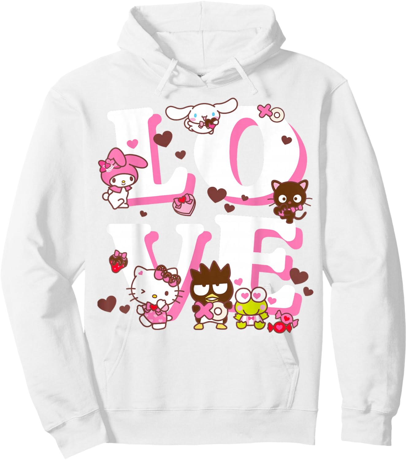 Hello Kitty Valentine's Day Love Cute Sanrio Friends Hoodie - Hoodie | White