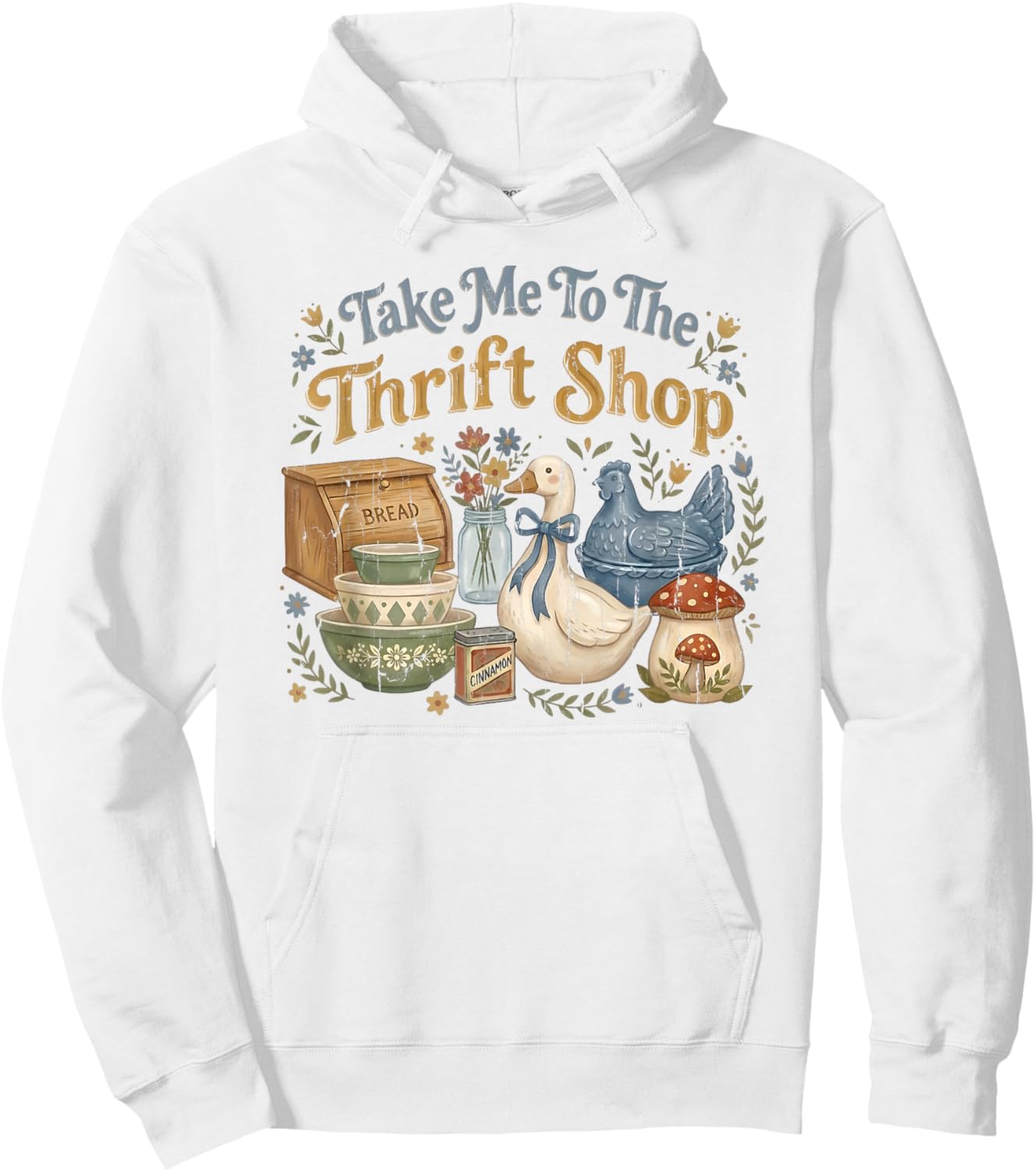 Take Me to The Thrift Shop, Take Me Thrifting Hoodie - Hoodie | White