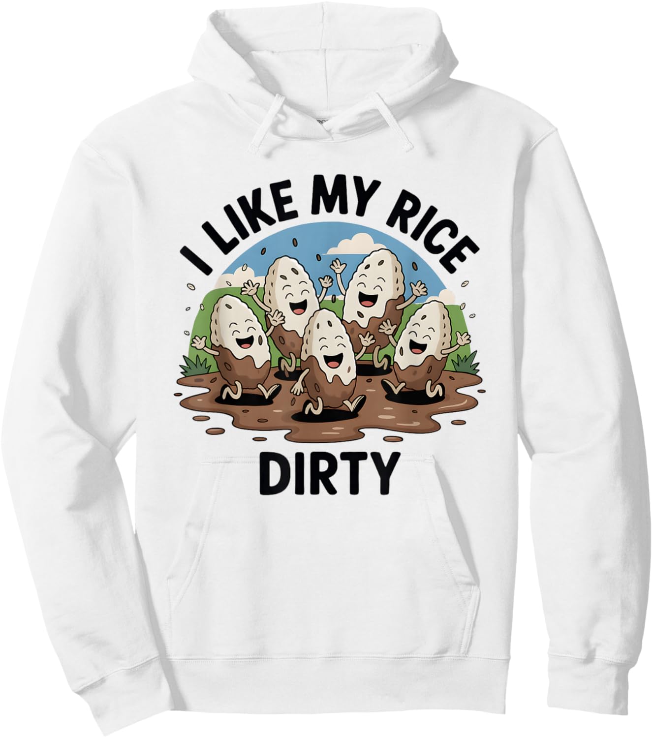 I Like My Rice Dirty Hoodie - Hoodie | White