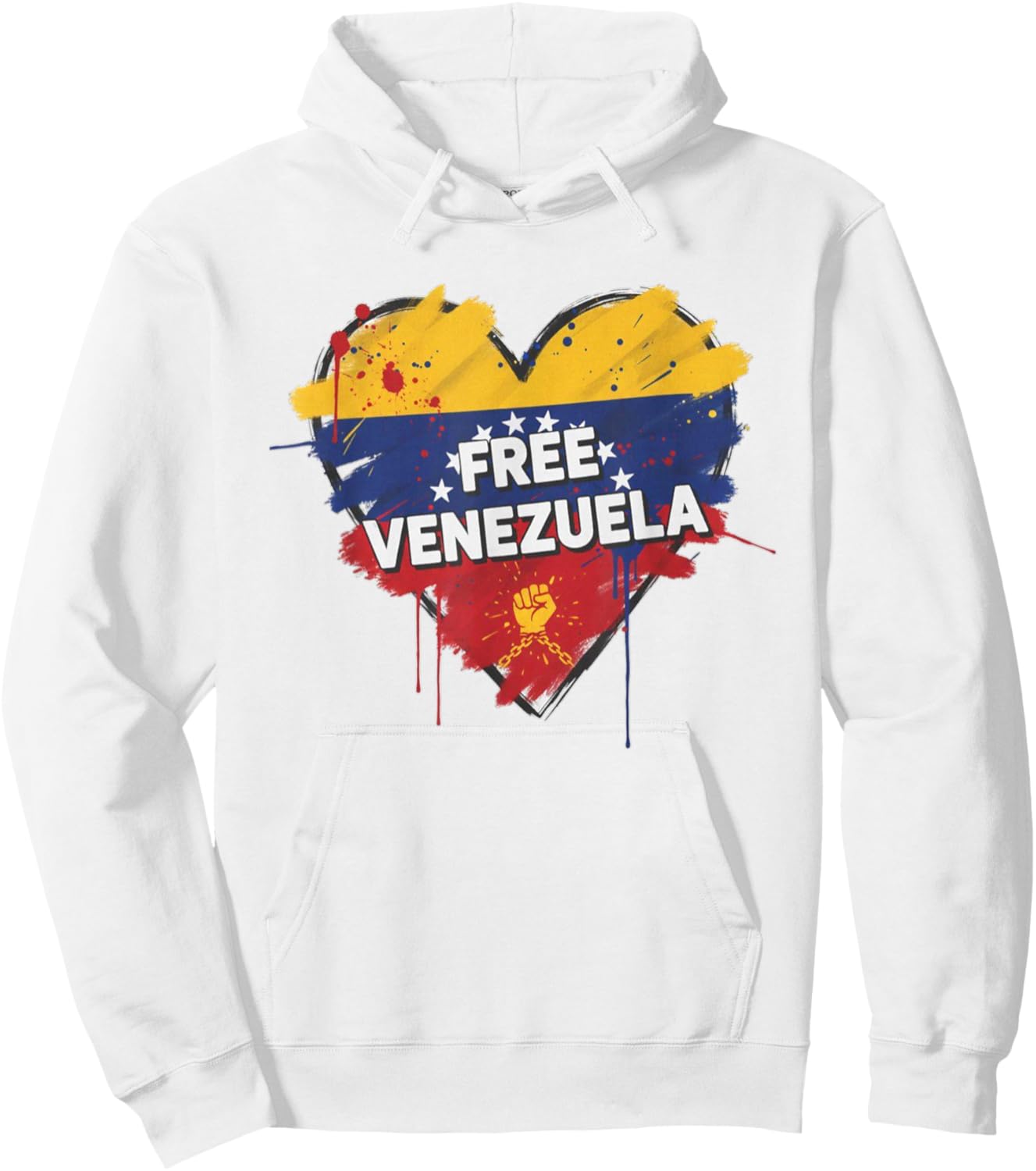 Free Venezuela Flag Patriotic Funny Venezuela Libre Freedom Hoodie - Hoodie | White