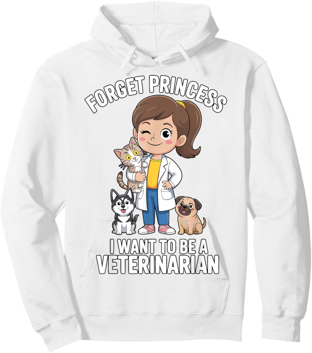 Future Veterinarian Girl Vet Tech Animal Clinic Hoodie - Hoodie | White