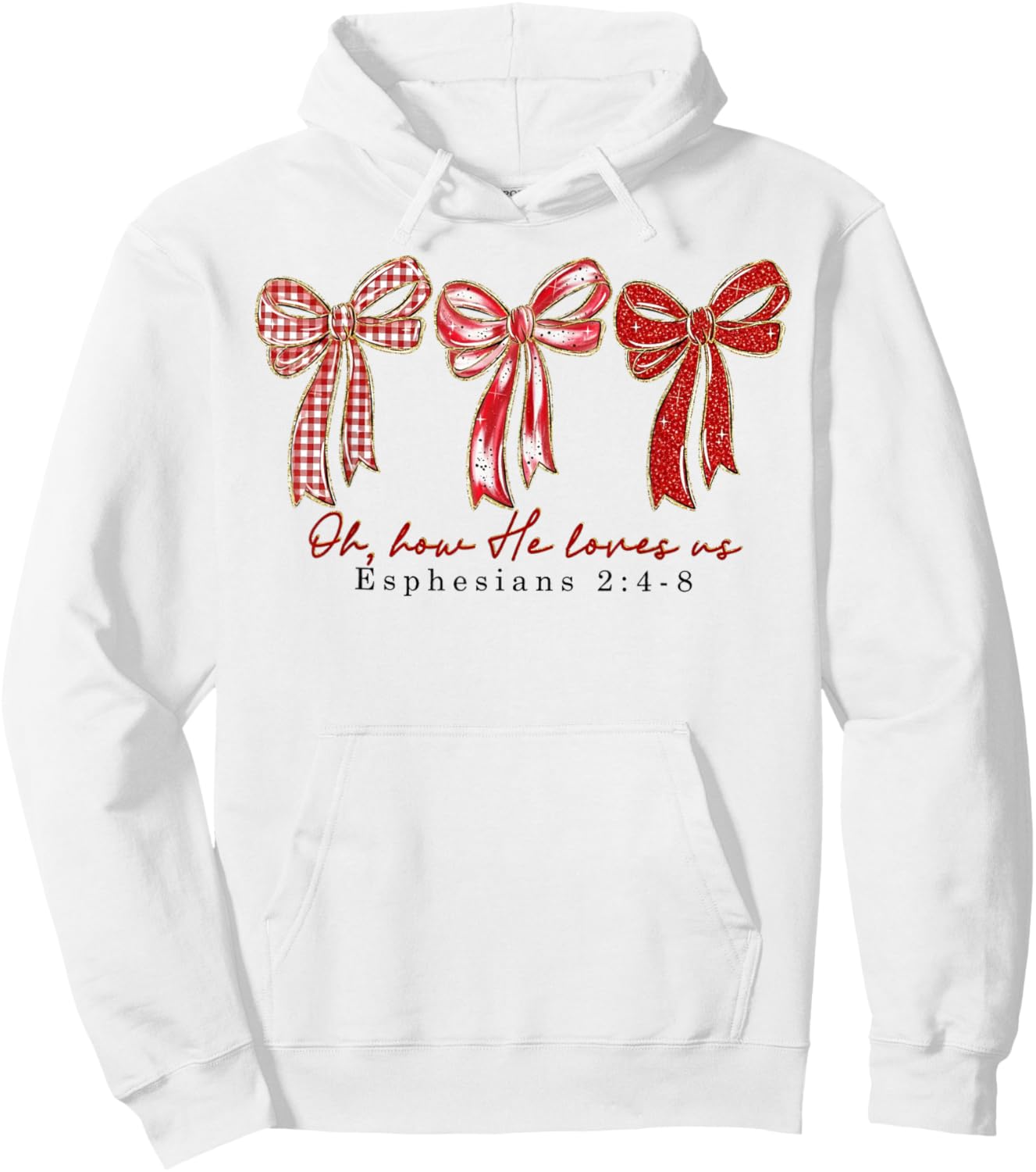 Oh How He Loves Valentine Hoodie - Hoodie | White
