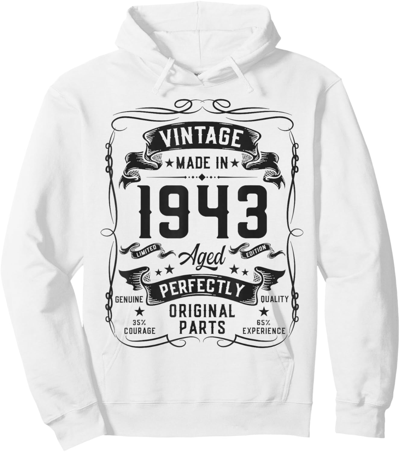 Vintage 1943 83yr 83rd Birthday Gifts 83 Years Old Hoodie - Hoodie | White