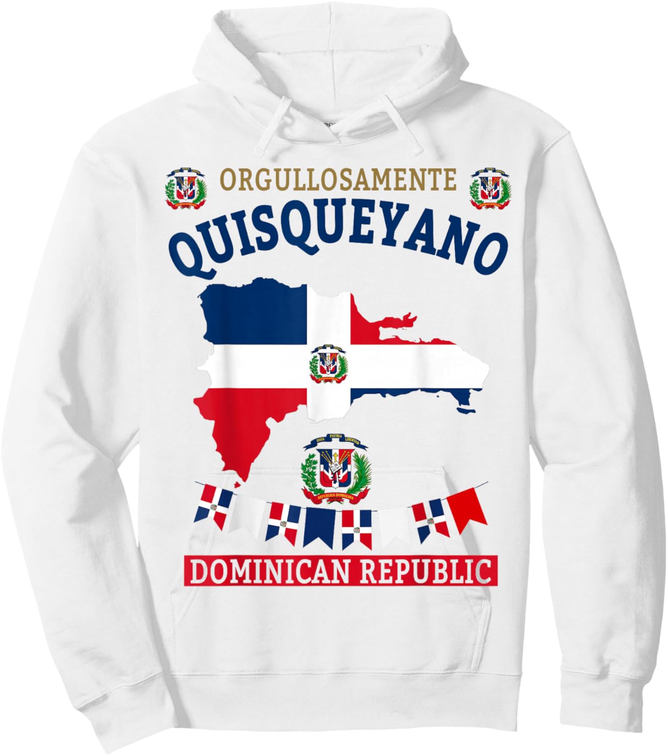 Dominican Republic Flag Idea for Kids Dominicana Quisqueyano Hoodie - Hoodie | White