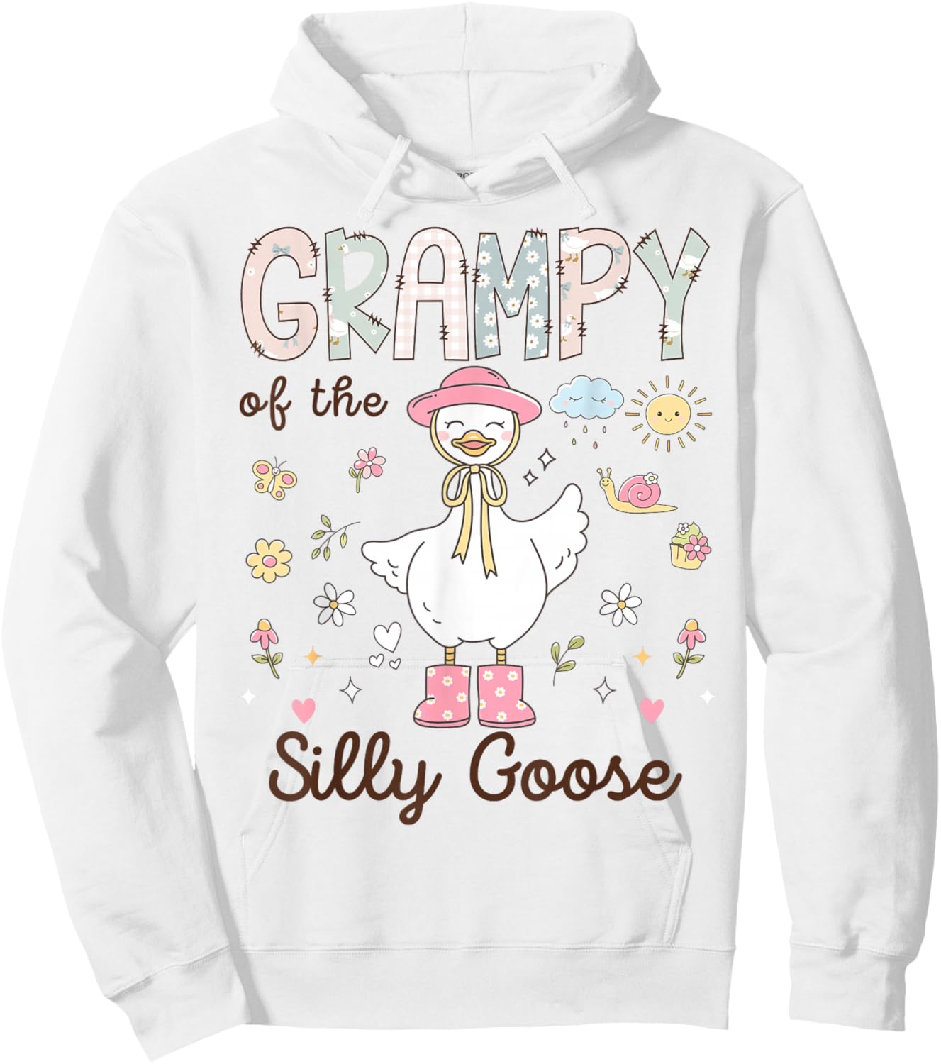 Grampy of The Silly Goose First Birthday Girl Family Hoodie - Hoodie | White