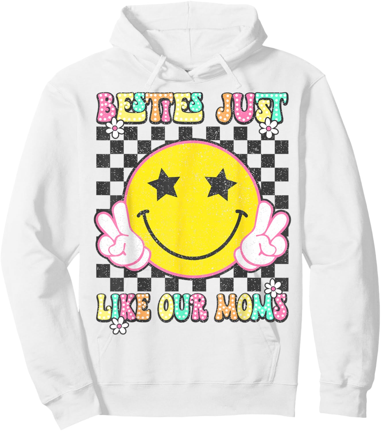 Besties Just Like Our Moms Toddler Kids Best Friend Matching Hoodie - Hoodie | White