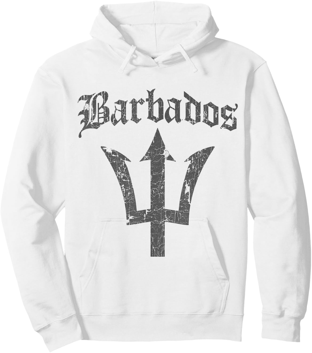 Vintage Barbadian Flag Barbados Hoodie - Hoodie | White