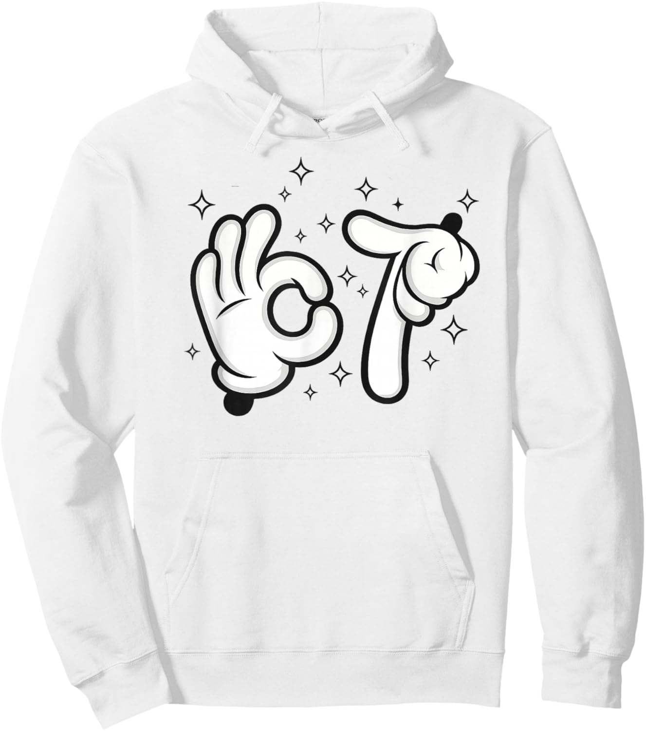 Six Seven Mouse Kids 67 Boys Youth 6-7 Meme Hands Funny Hoodie - Hoodie | White
