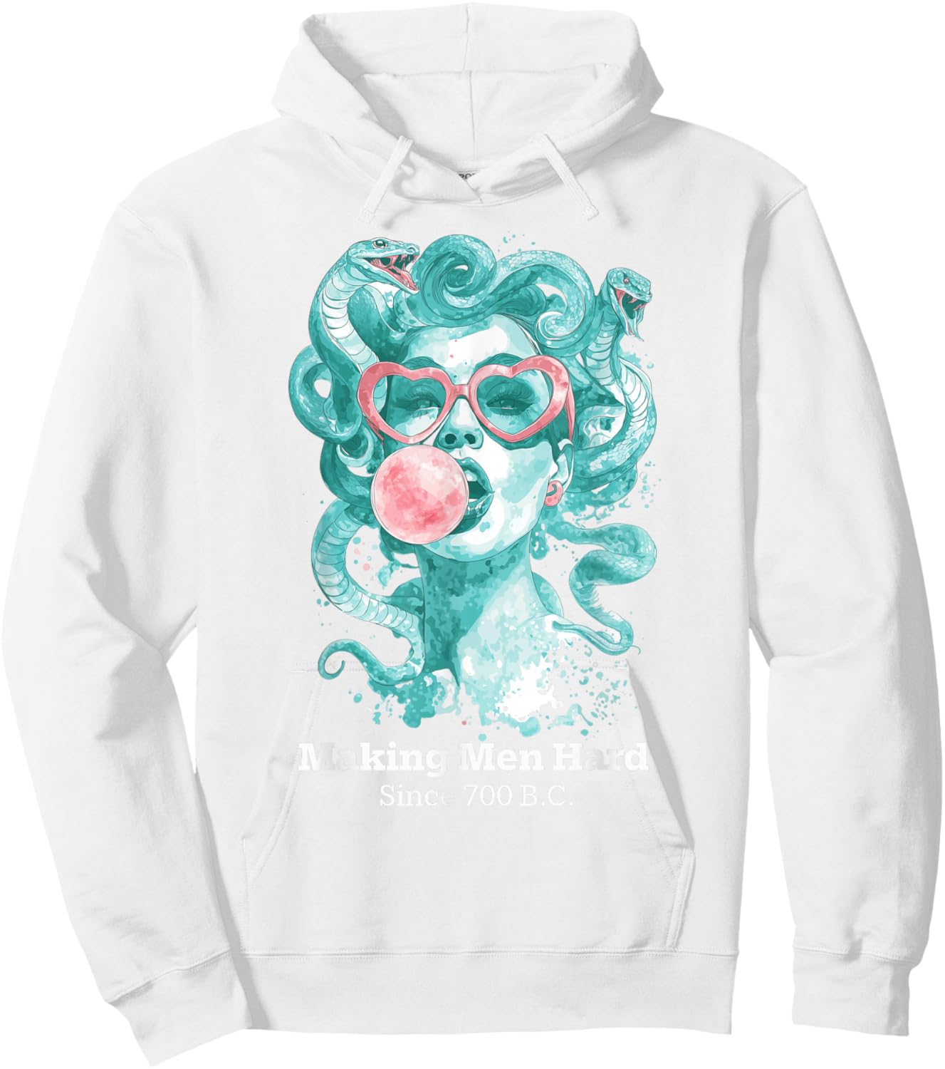 Making Men Hard Since 700 BC Feminist Medusa Bubblegum Women Hoodie - Hoodie | White