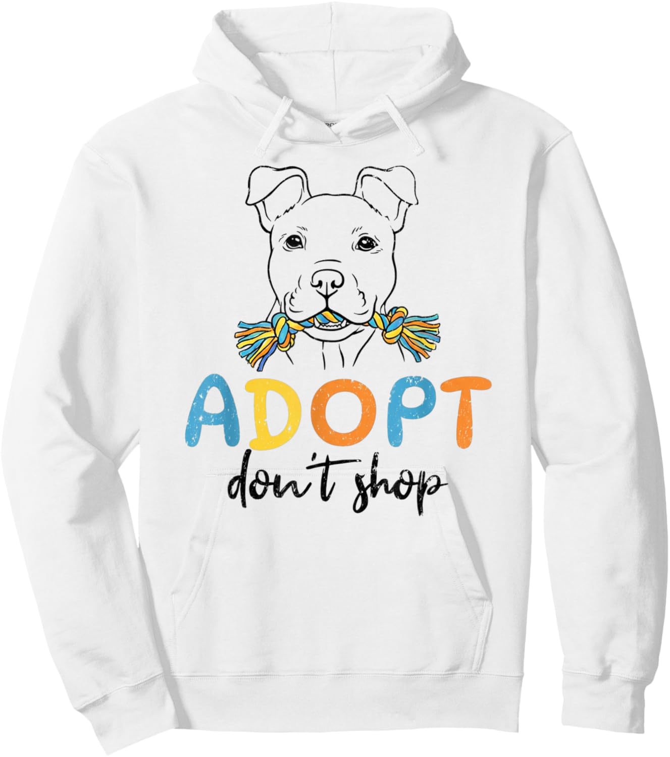 Adopt Don’t Shop Dog Rescue Awareness Cute Rescue Dog Hoodie - Hoodie | White