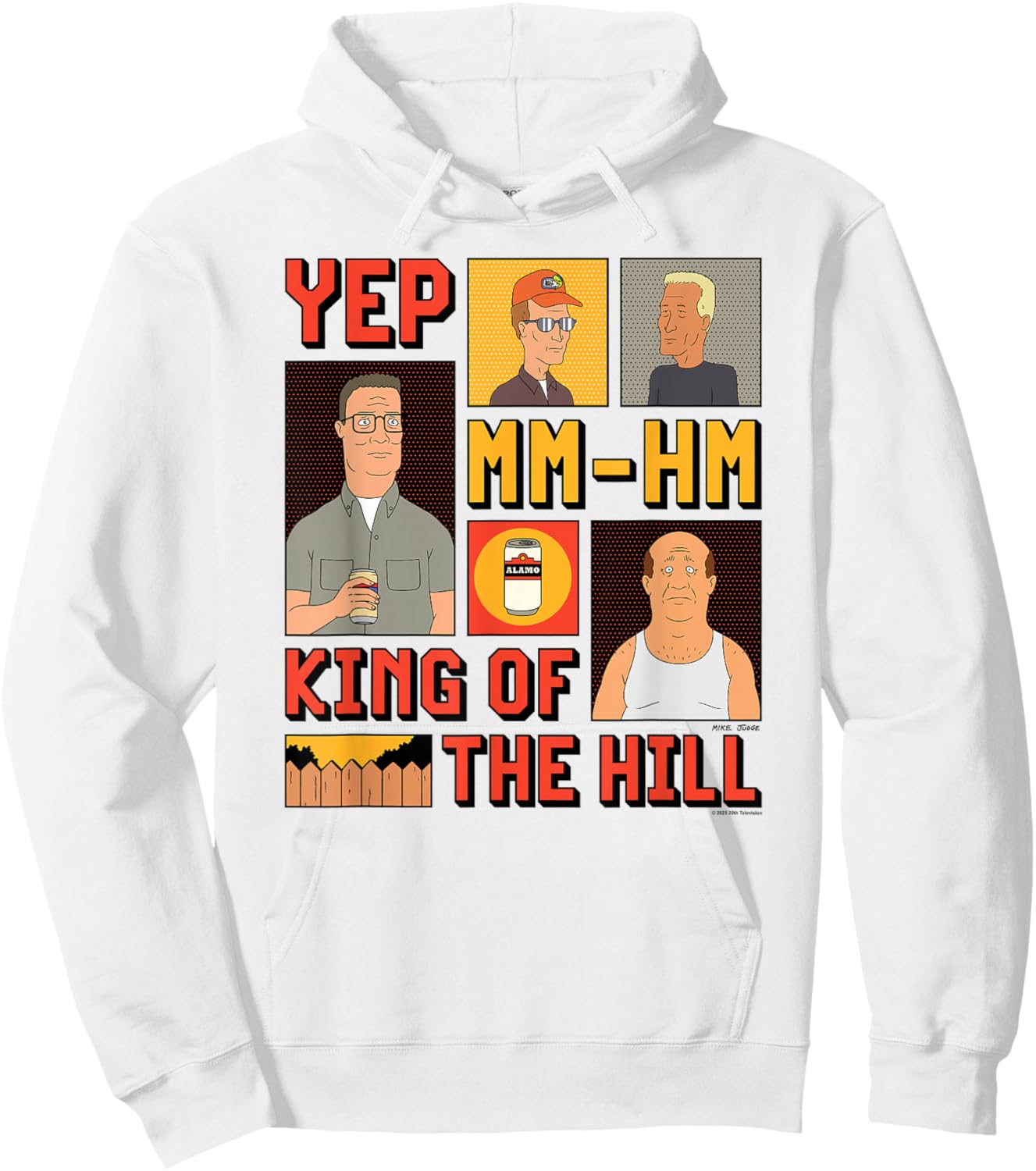 King of The Hill Hank Dale Bill and Boomhauer Panels Poster Hoodie - Hoodie | White