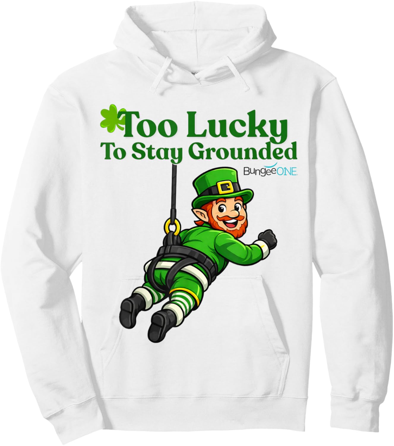 Too Lucky to Stay Grounded Hoodie - Hoodie | White