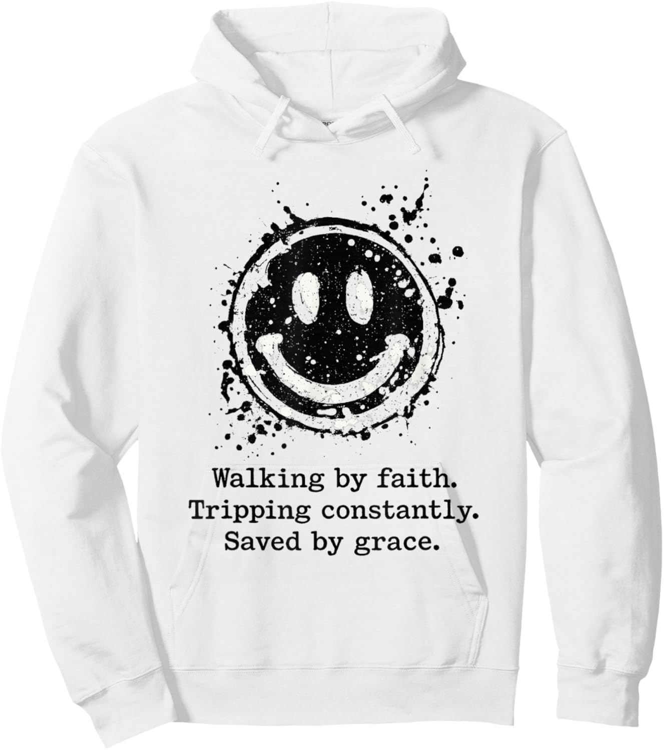 Walking Faith Constantly Saved by Grace Tripping A Lot Hoodie - Hoodie | White