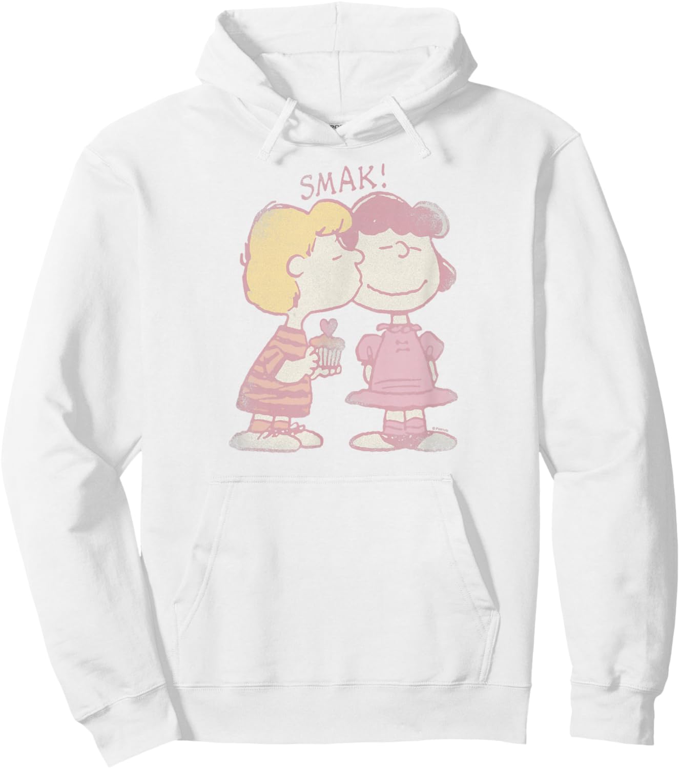 Schroeder & Lucy Valentine's Day Kiss Hoodie - Hoodie | White